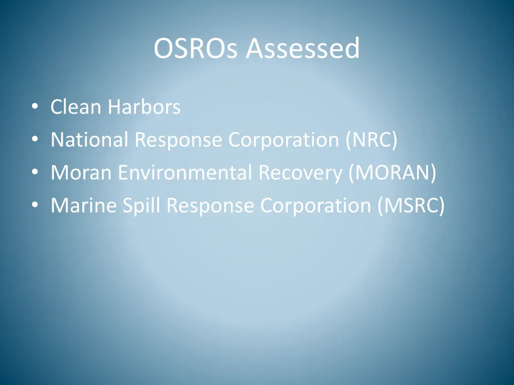 osros assessed