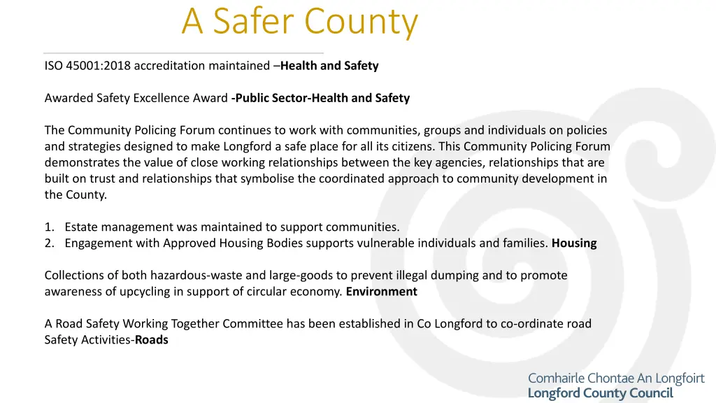 a safer county