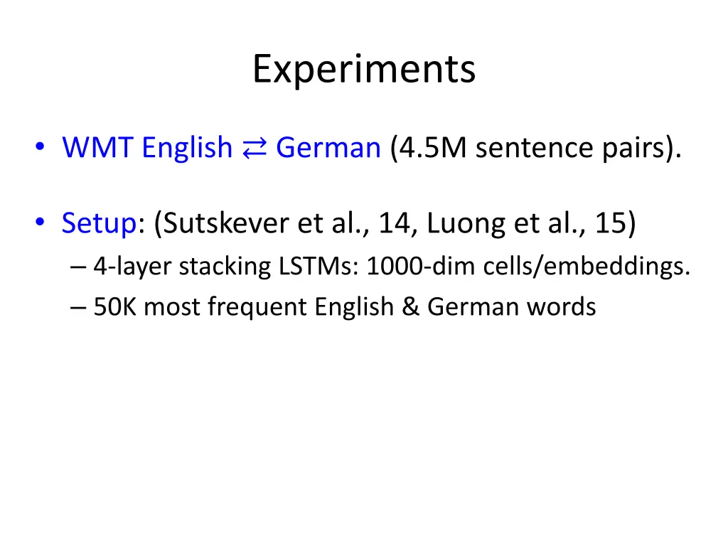experiments