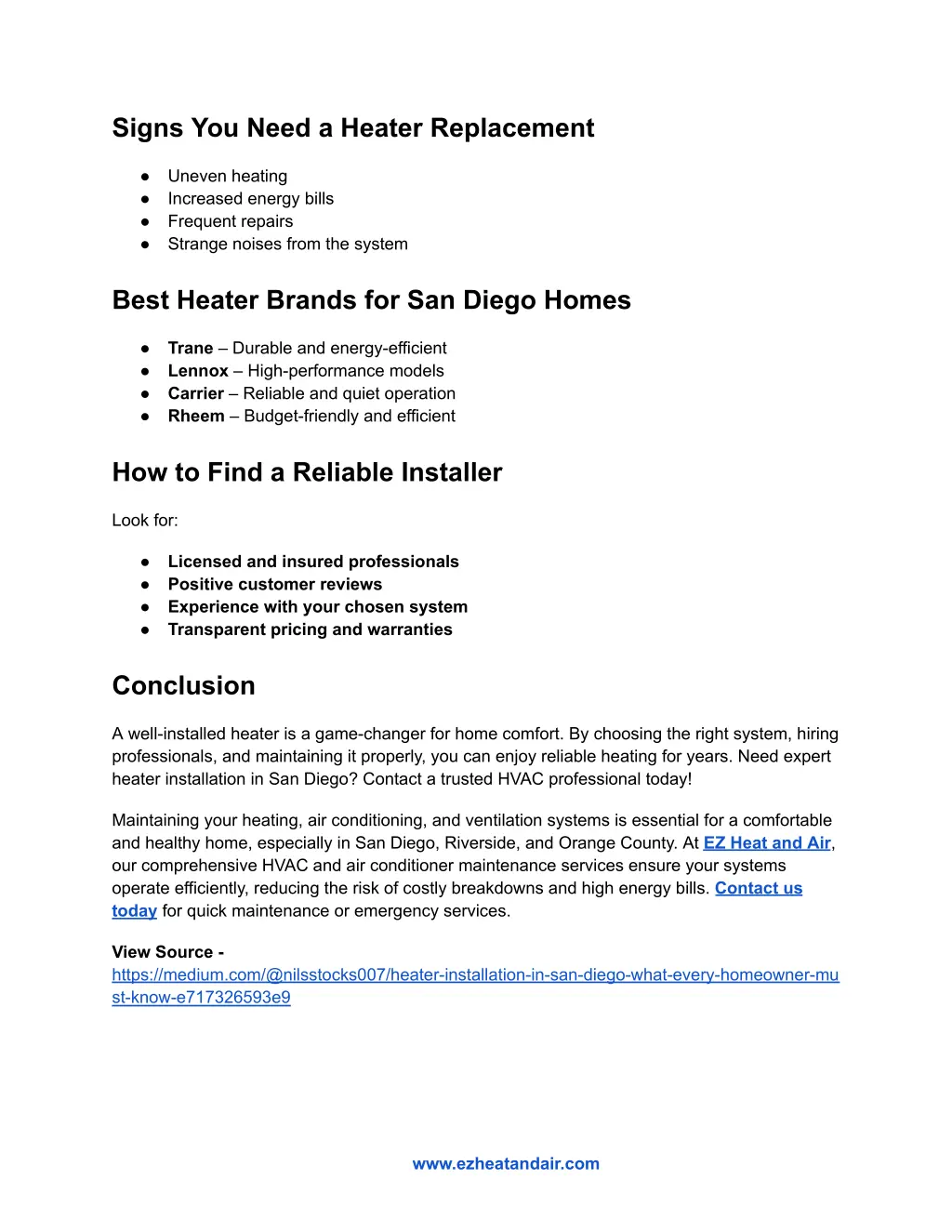 signs you need a heater replacement