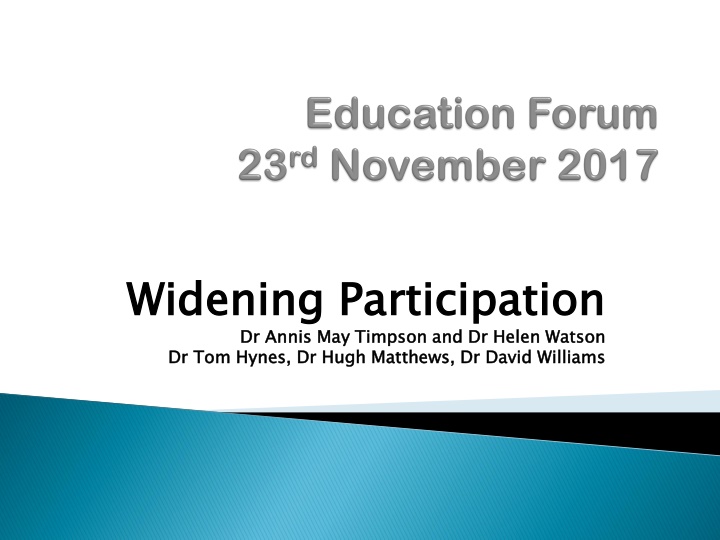 widening participation dr dr tom hynes dr hugh
