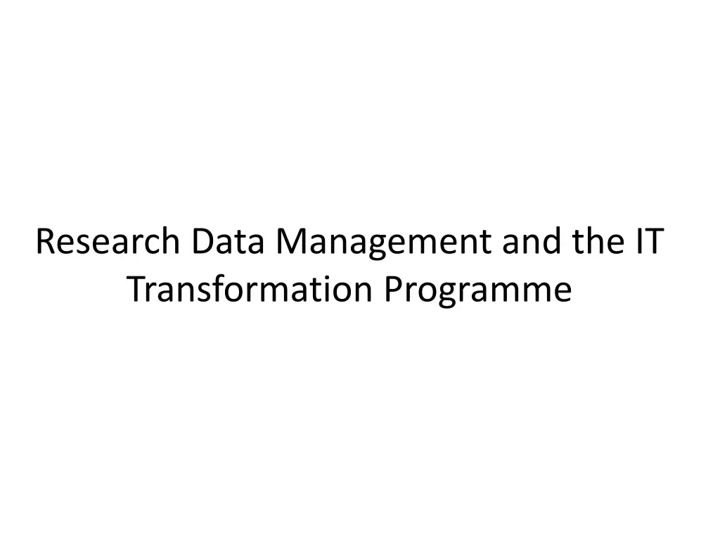 research data management