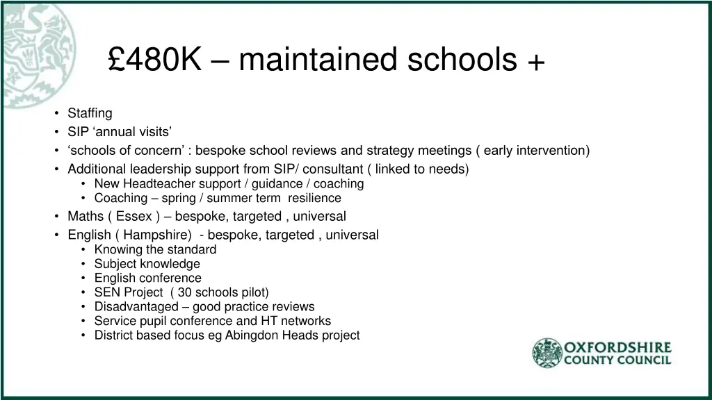 480k maintained schools