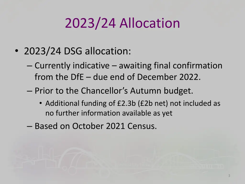 2023 24 allocation