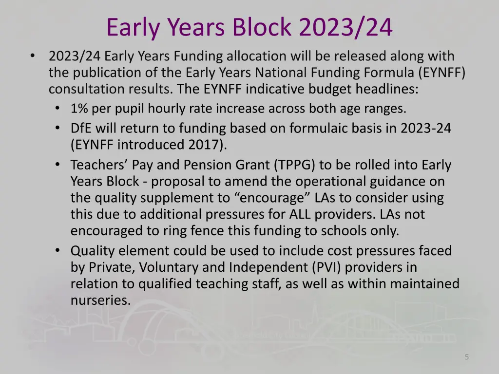 early years block 2023 24 2023 24 early years