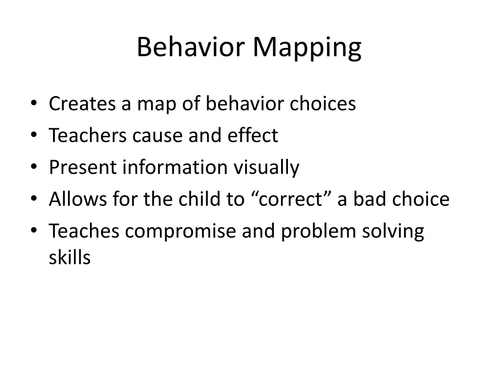 behavior mapping