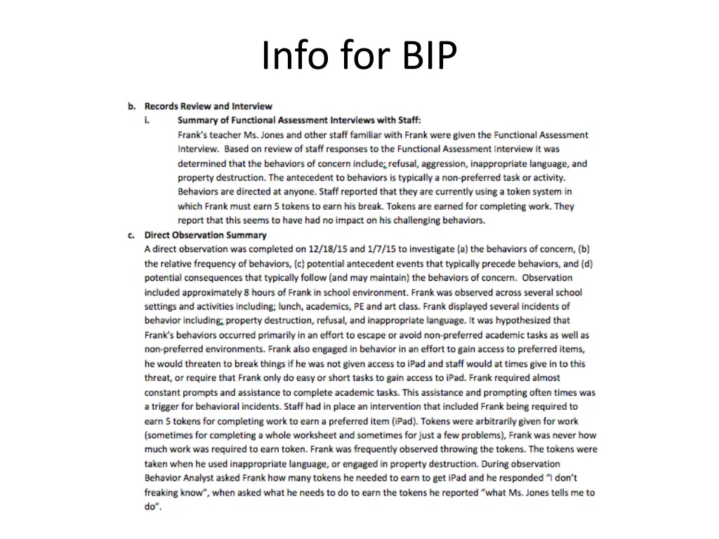 info for bip 1