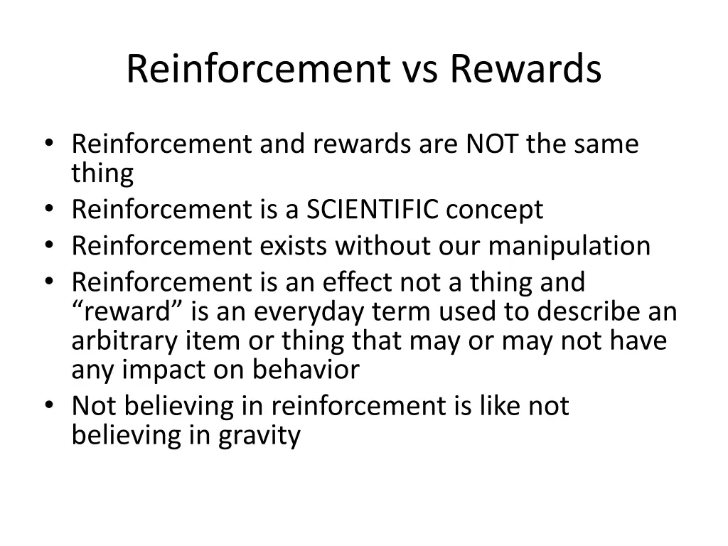 reinforcement vs rewards