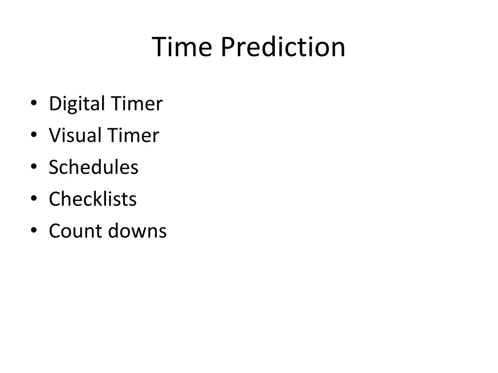 time prediction