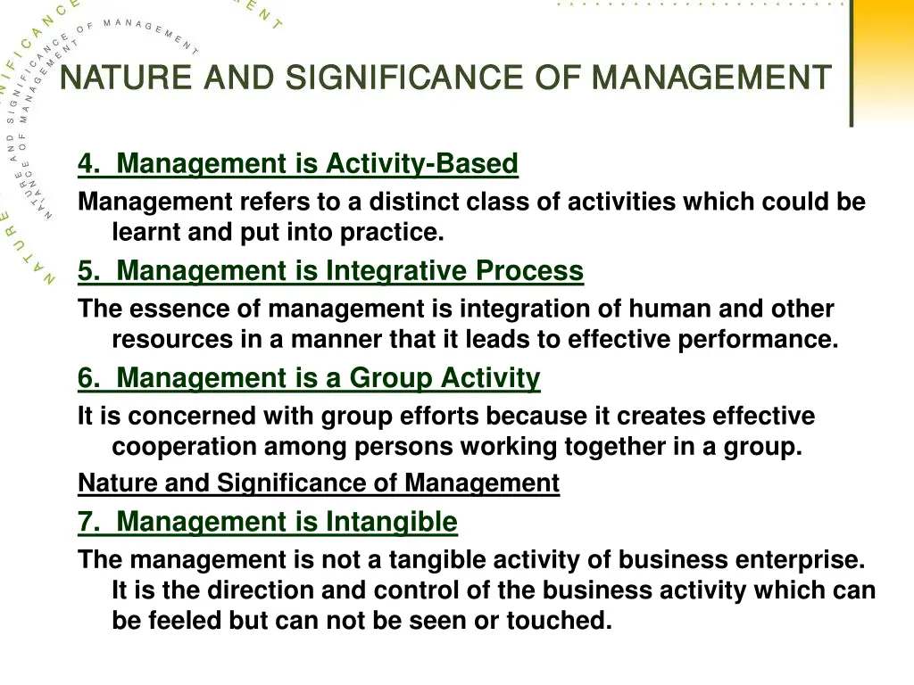 4 management is activity based management refers
