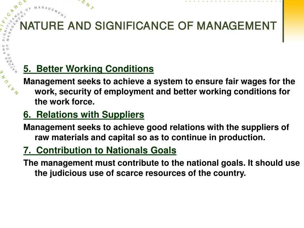 5 better working conditions management seeks