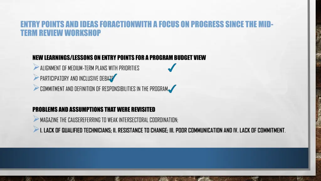 entry points and ideas foractionwith a focus 2