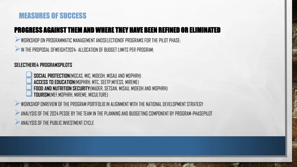 measures of success 1