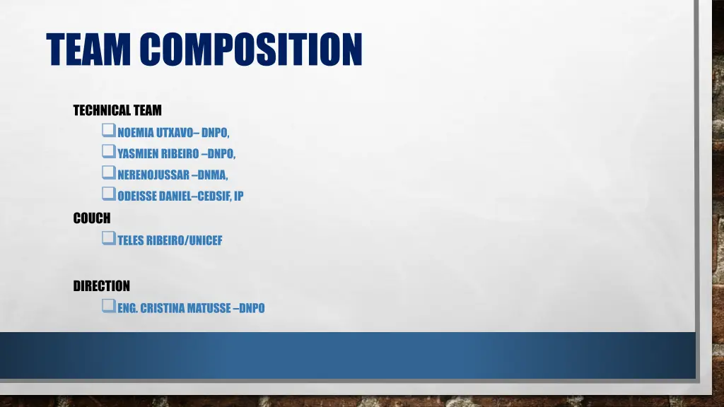 team composition