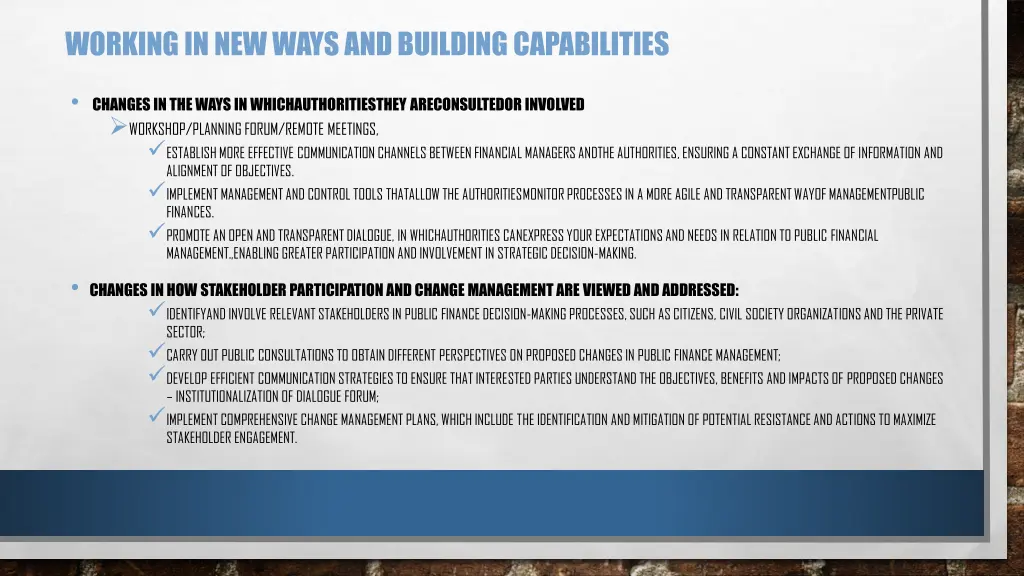 working in new ways and building capabilities 1