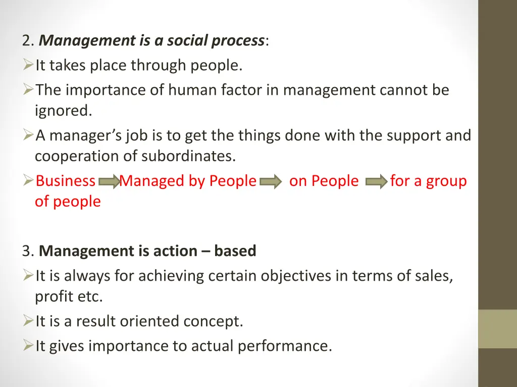 2 management is a social process it takes place