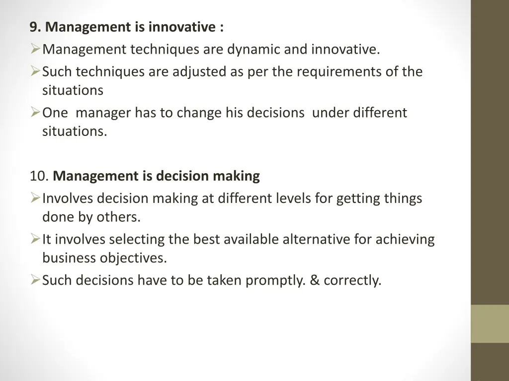 9 management is innovative management techniques