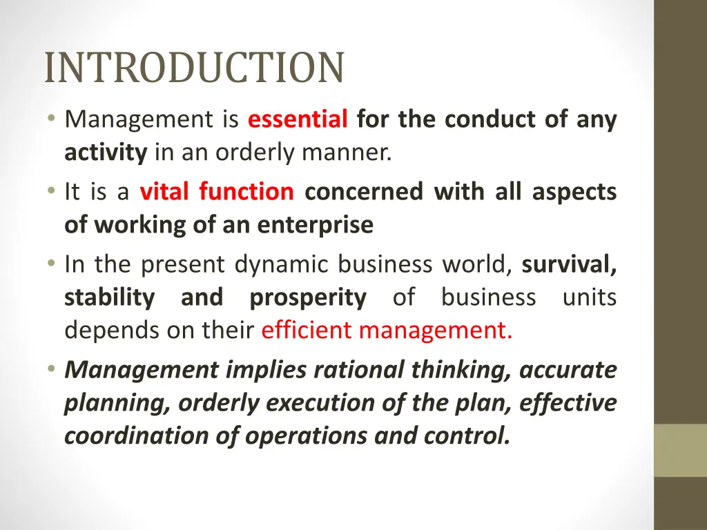 introduction management is essential