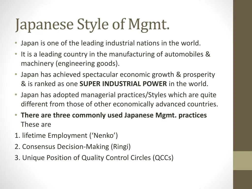 japanese style of mgmt