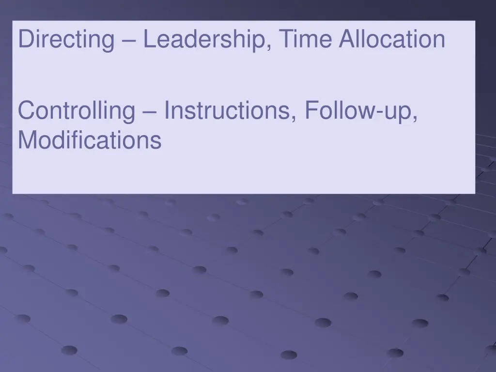 directing leadership time allocation
