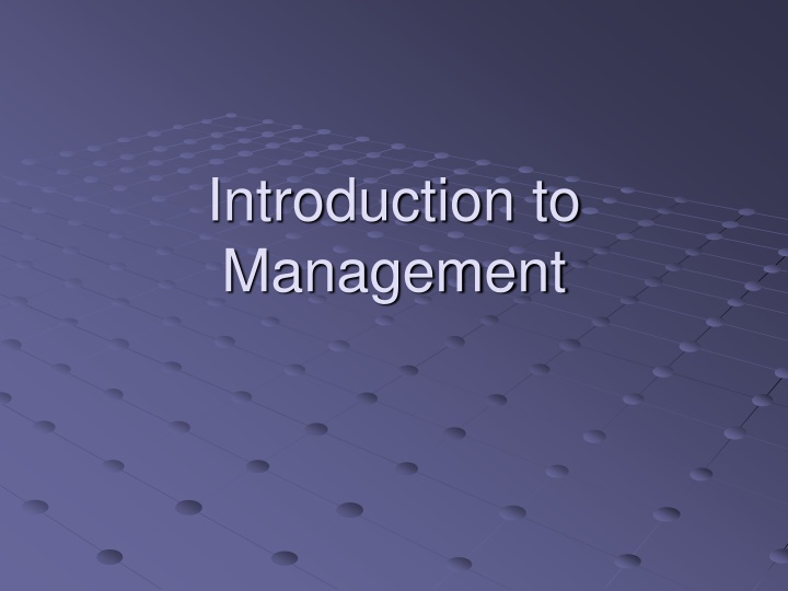 introduction to management