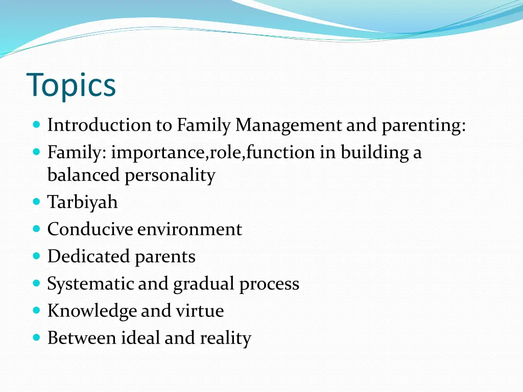 topics