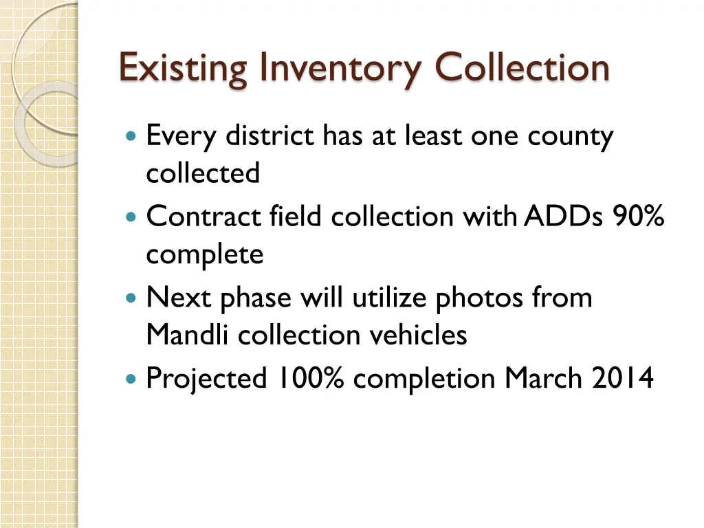 existing inventory collection