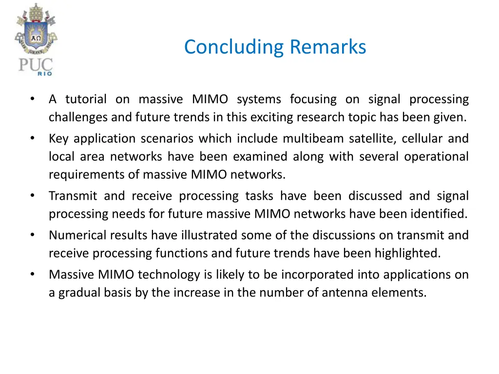 concluding remarks