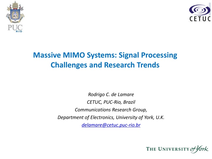 massive mimo systems signal processing challenges