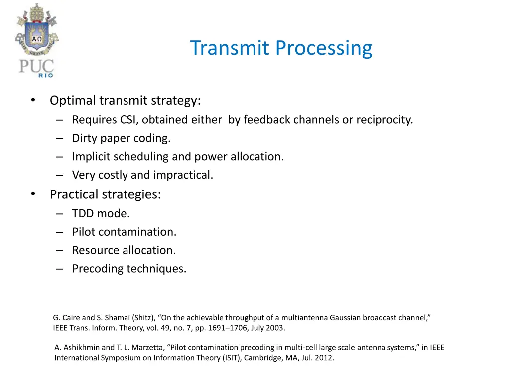 transmit processing