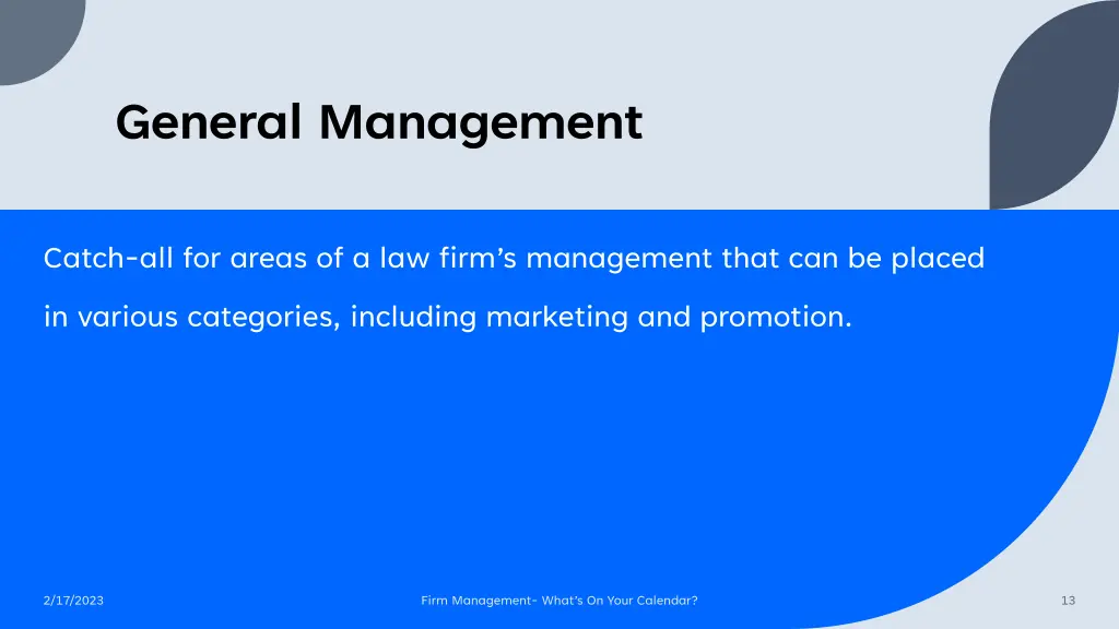 general management