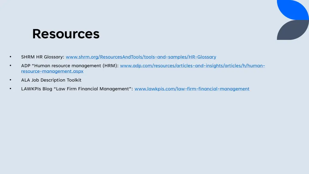 resources