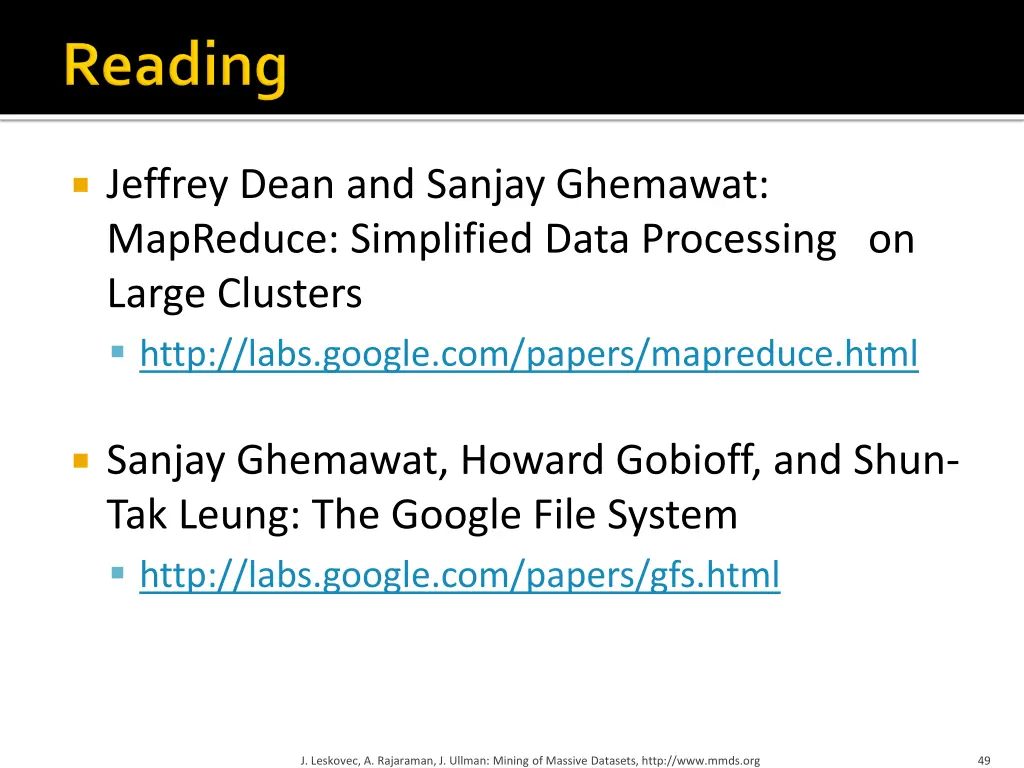 jeffrey dean and sanjay ghemawat mapreduce
