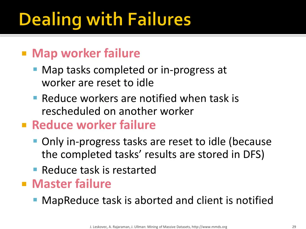 map worker failure map tasks completed