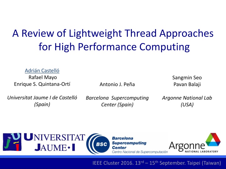 a review of lightweight thread approaches