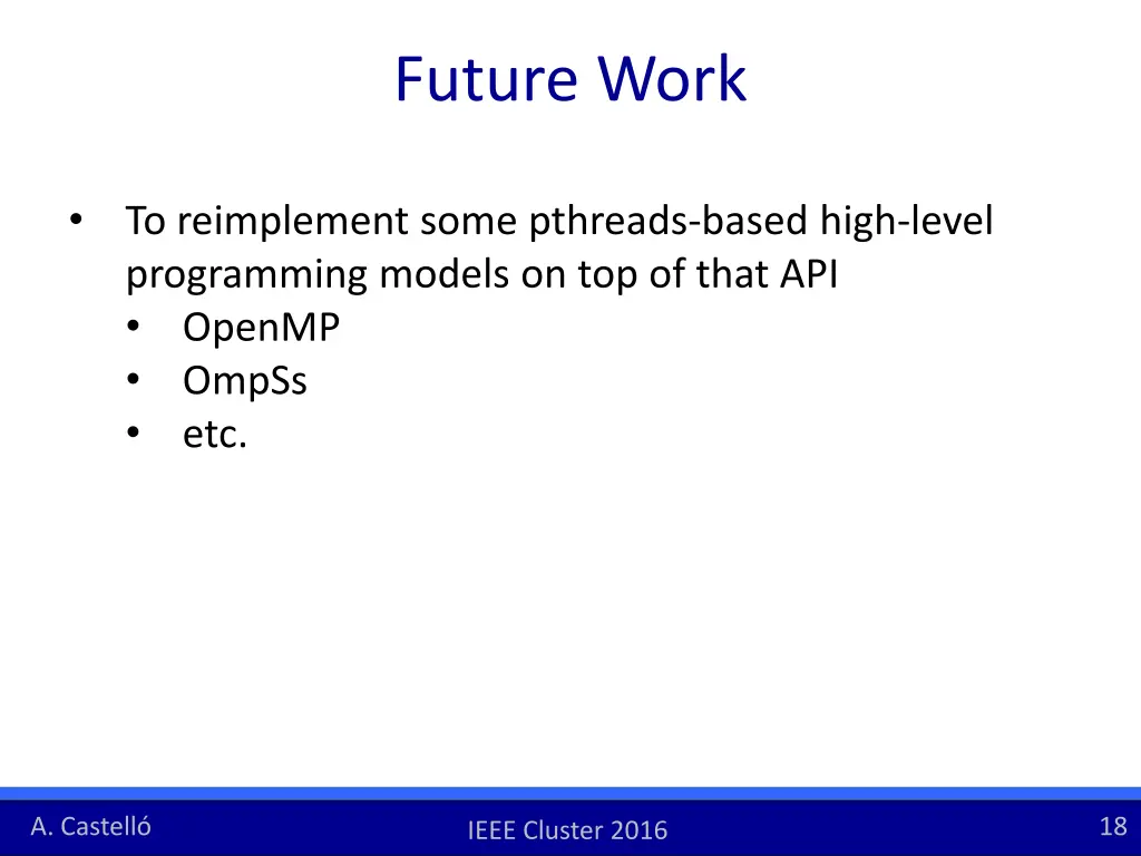 future work