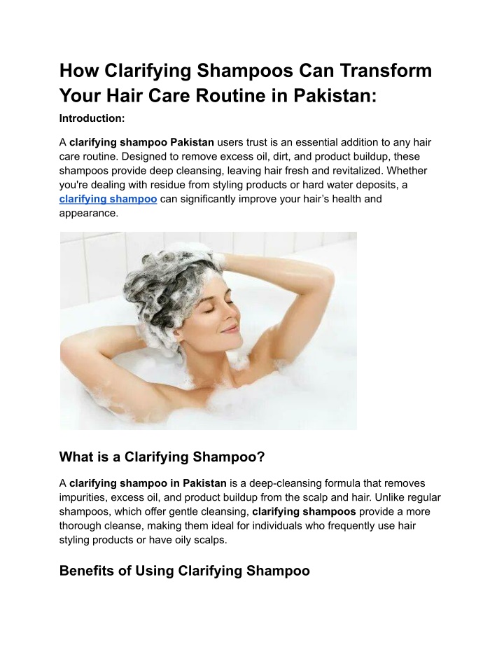 how clarifying shampoos can transform your hair