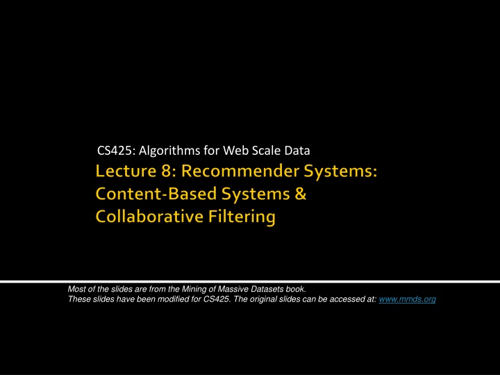 cs425 algorithms for web scale data
