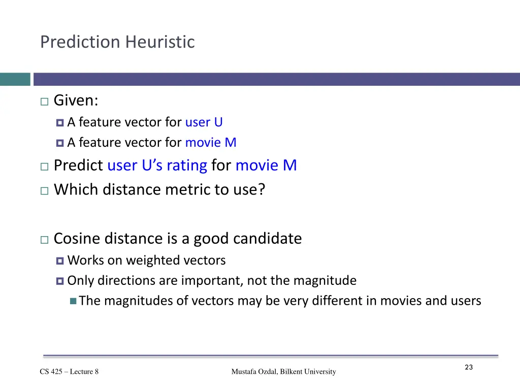 prediction heuristic