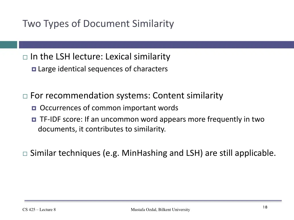 two types of document similarity