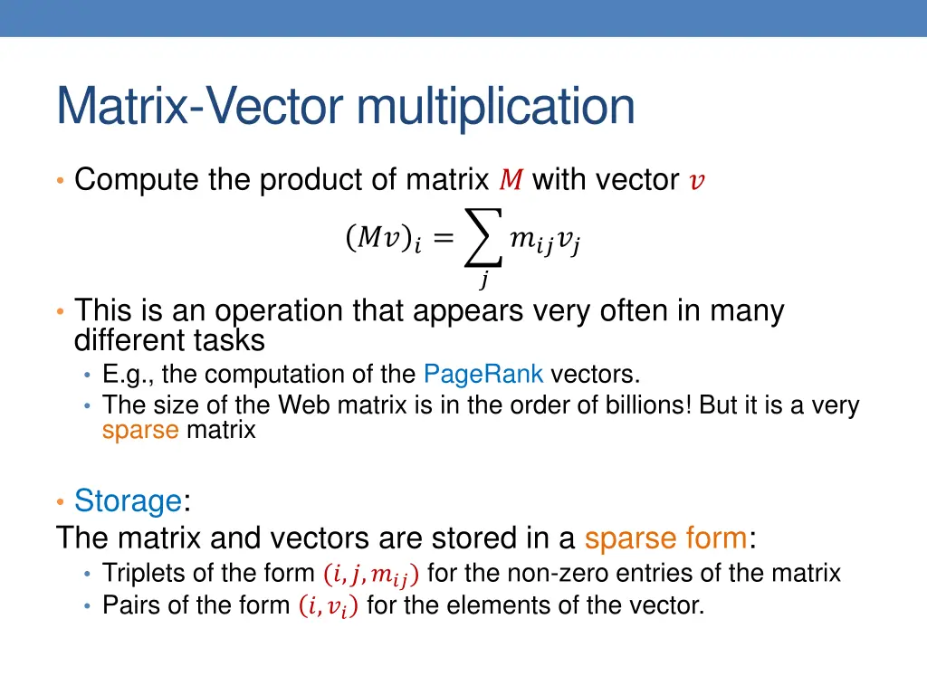 matrix vector multiplication