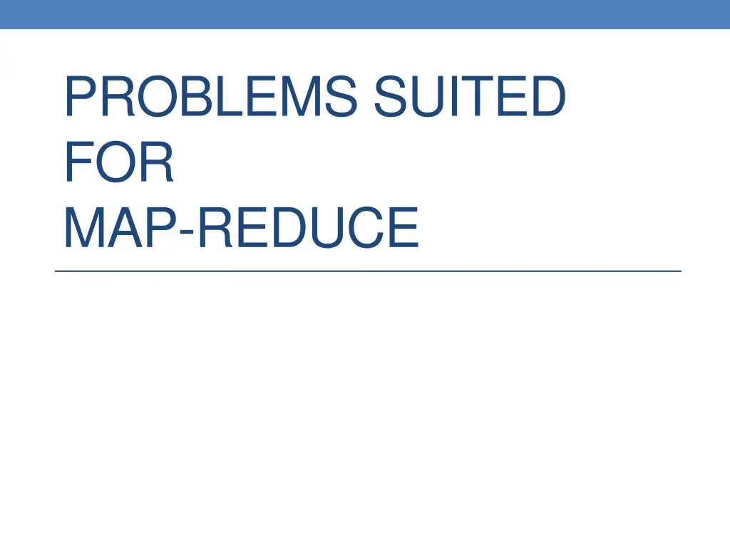 problems suited for map reduce