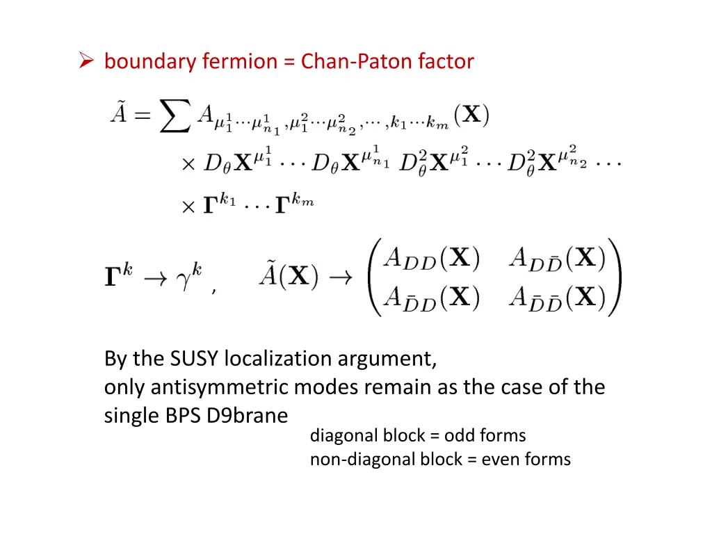 boundary fermion chan paton factor