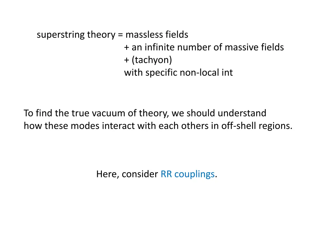 superstring theory massless fields