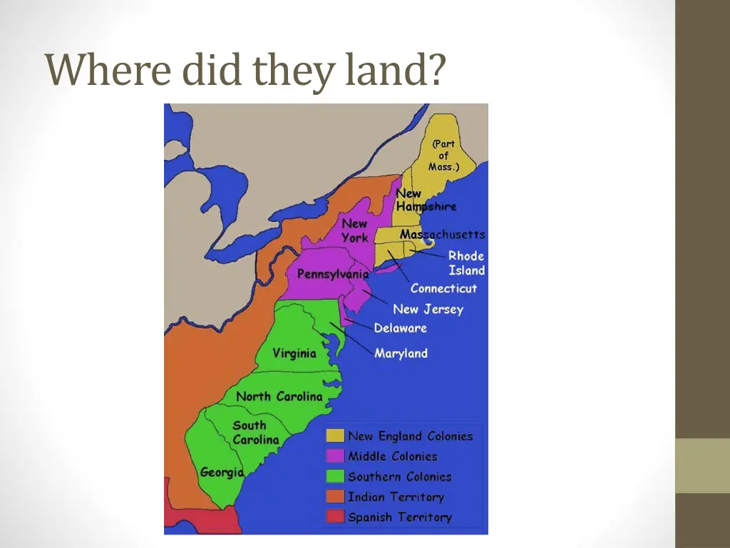 where did they land