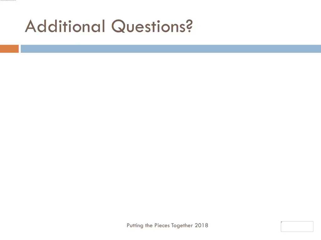 additional questions