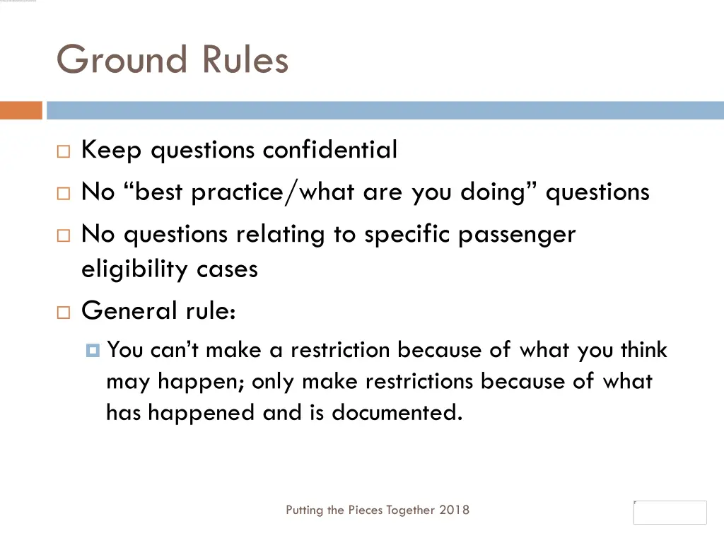 ground rules 1