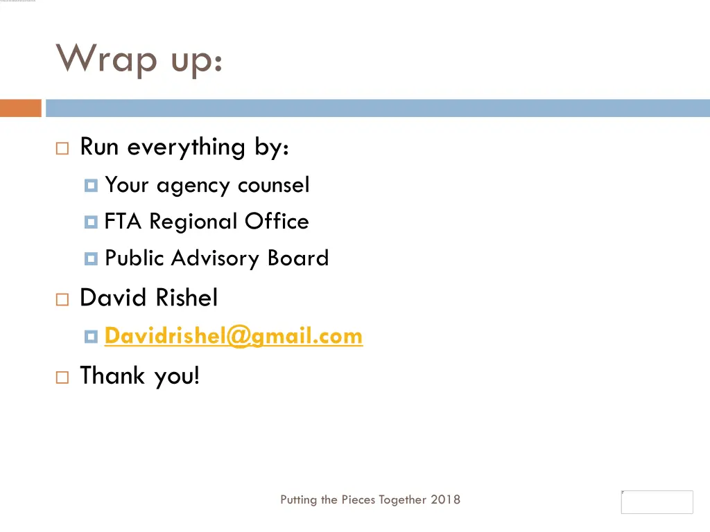 wrap up