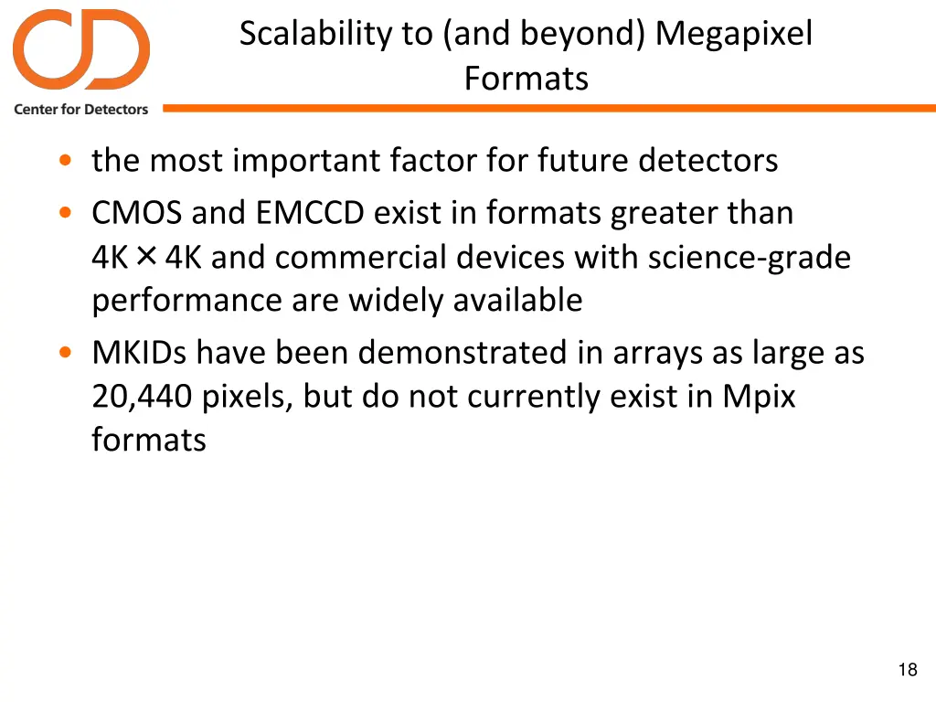 scalability to and beyond megapixel formats