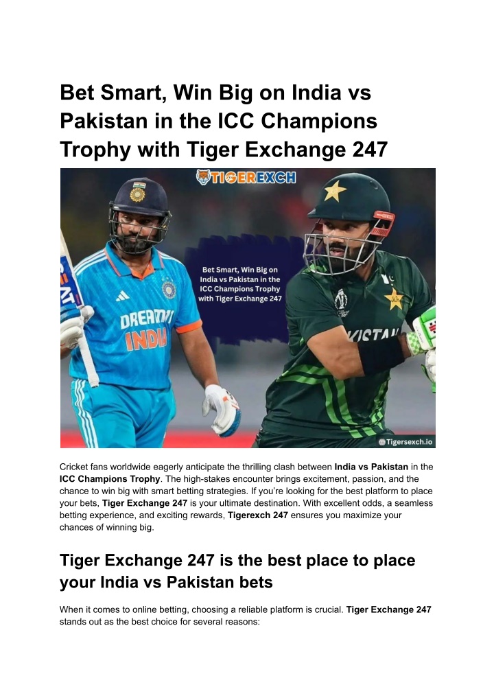 bet smart win big on india vs pakistan